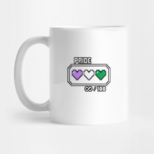 Genderqueer Pride Videogame Life Bar Hearts Mug